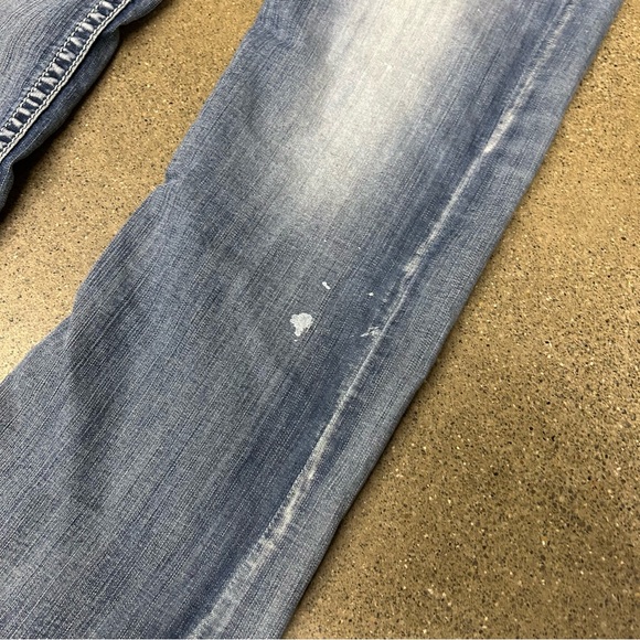 Bke Jeans Men 34x32 Blue Carter Denim Distressed Western Workwear Casual Outdoor - Picture 4 of 11